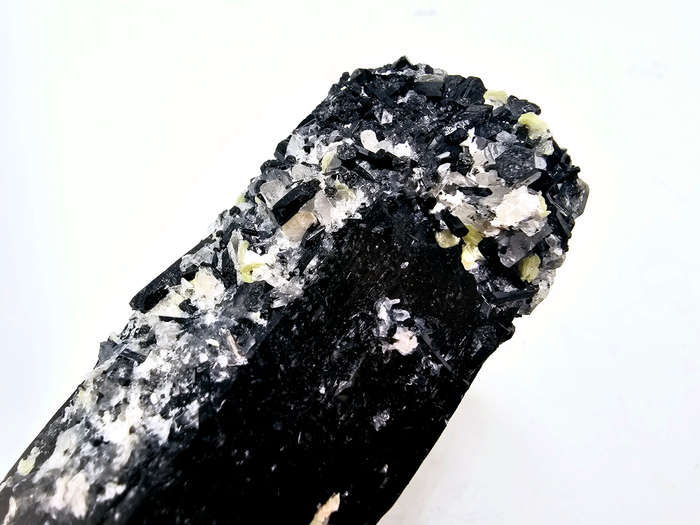 Black Tourmaline Rough I (142g) Quartz Inclusions