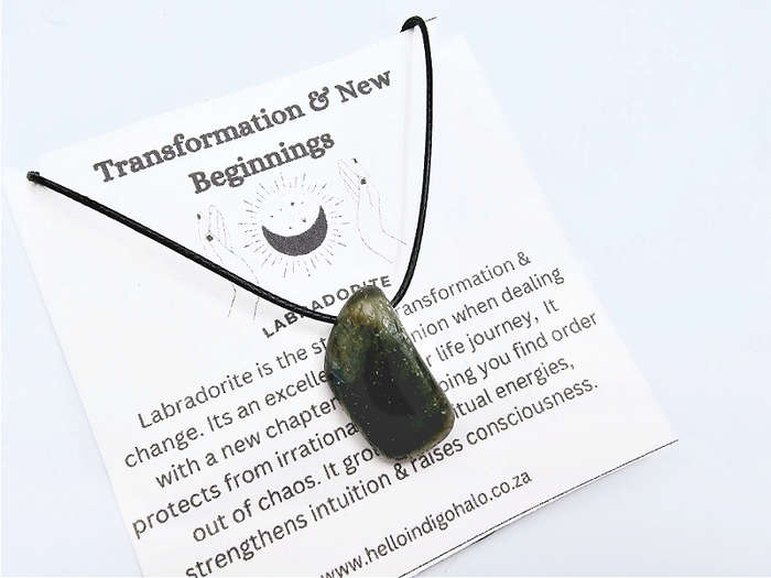 Labradorite Tumbled Necklace (Transformation)