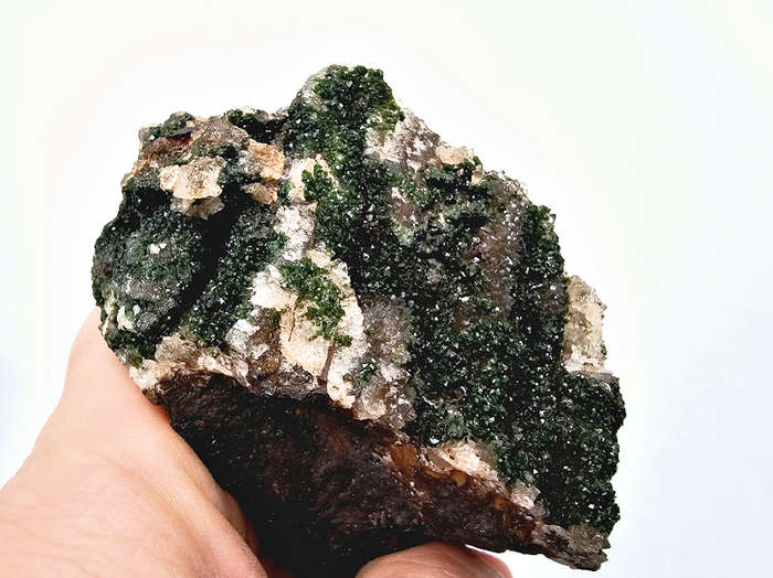 Libethenite on Ironstone Matrix D (318g) Rare