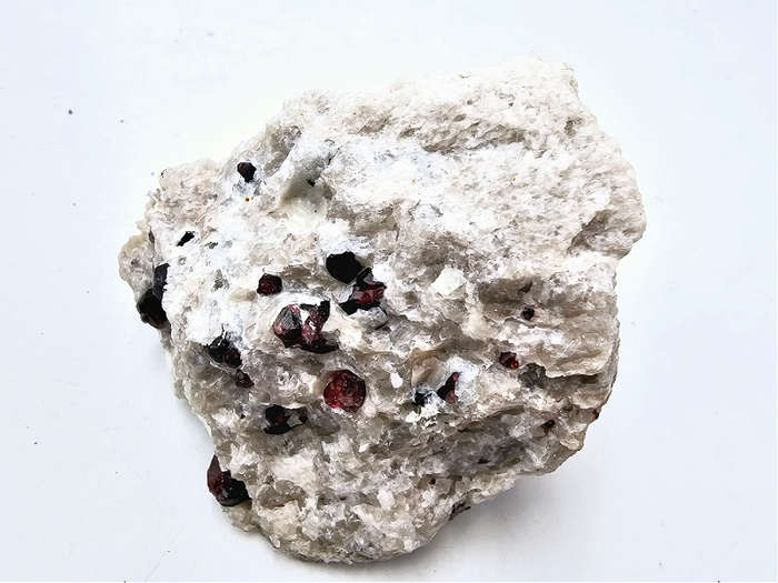 Red Pyrope Garnet in Feldspar Matrix C (260g)