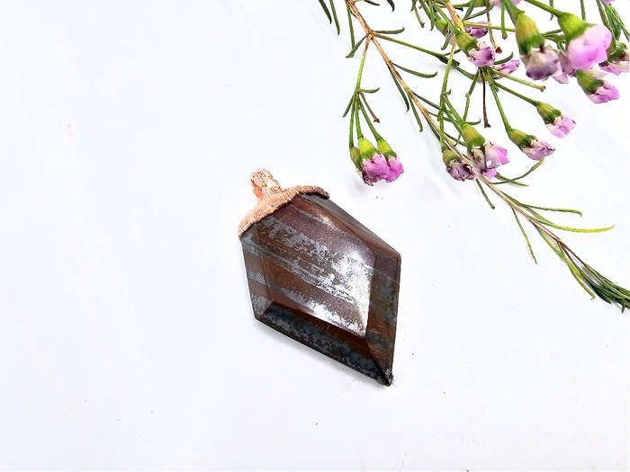 Tiger Iron Copper Pendant