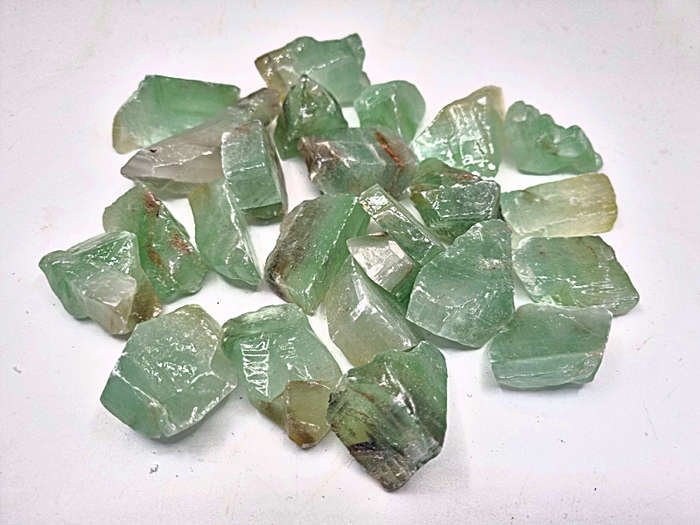 Green Calcite Rough Pieces