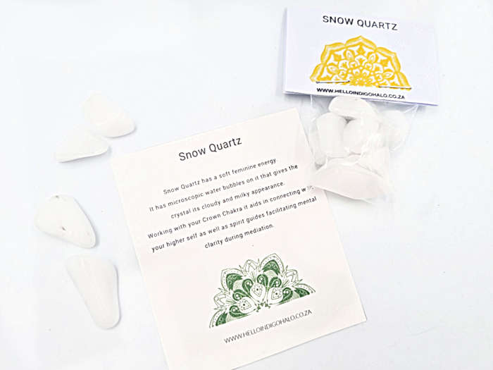 Mini Snow Quartz tumble stones Mini's