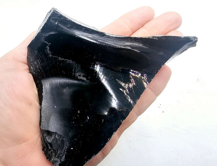 Black Obsidian Rough Large C (248g) Standing