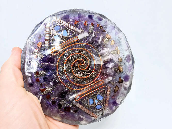 Celtic Dragon Orgonite Charging Plate (13cm)