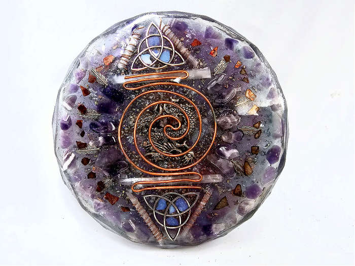 Celtic Dragon Orgonite Charging Plate (13cm)