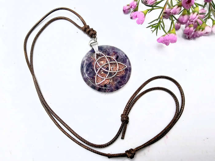 Celtic Knot Orgonite Necklace