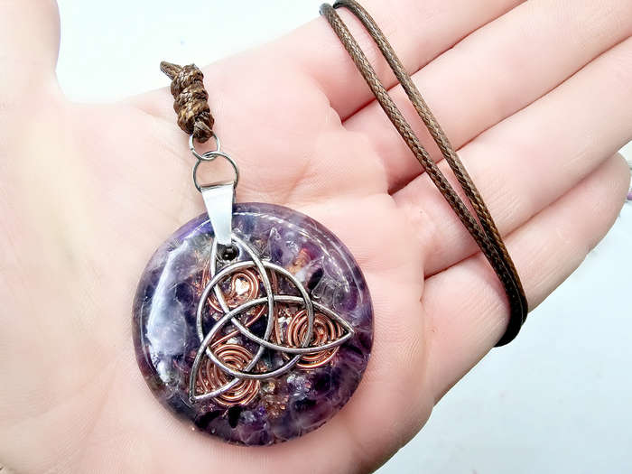 Celtic Knot Orgonite Necklace