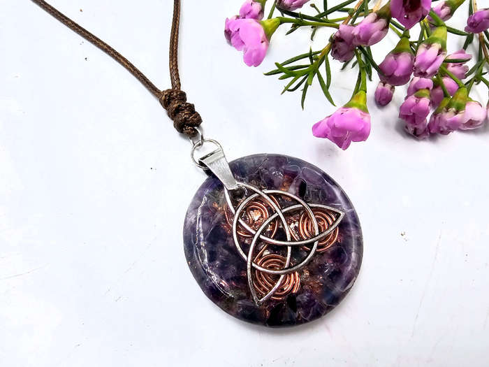 Celtic Knot Orgonite Necklace