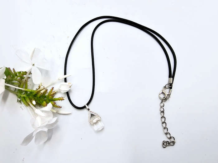 Clear Quartz Mini Necklace B (925 Silver)