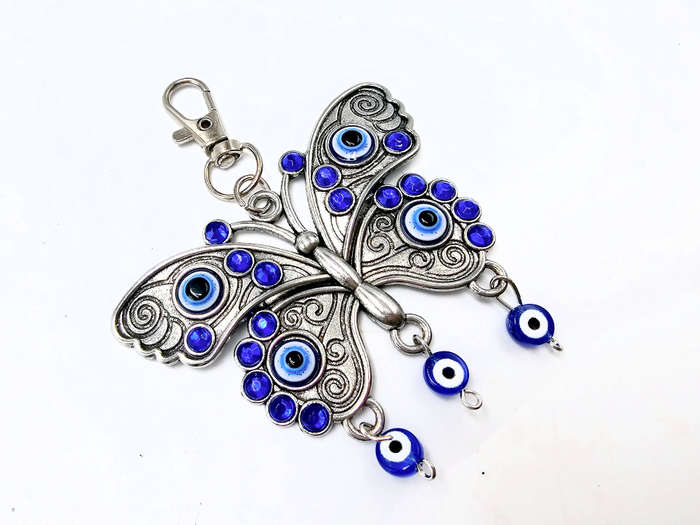 Evil Eye Butterfly Clip