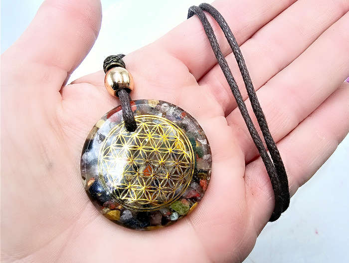 Flower Of Life Orgonite Necklace