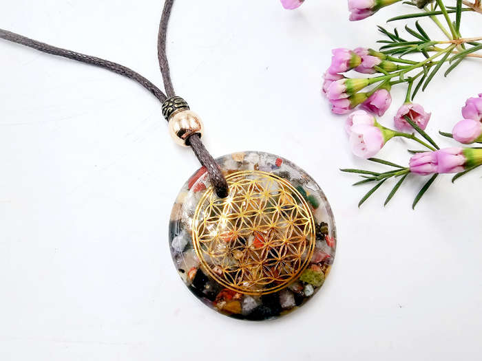 Flower Of Life Orgonite Necklace