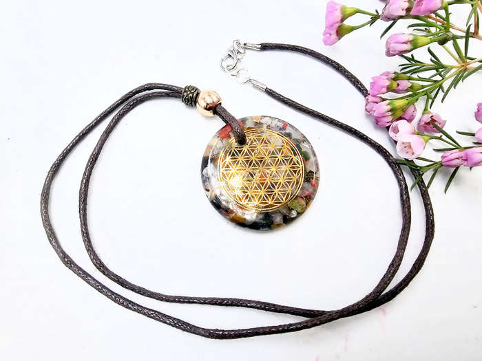 Flower Of Life Orgonite Necklace