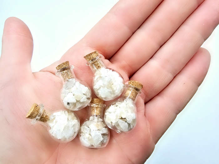 Mini Bottle Of Peach Moonstone Chips