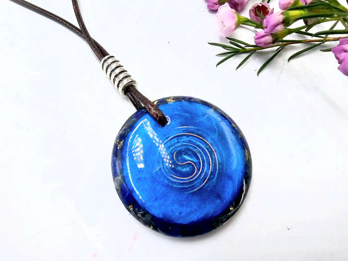 Orgonite Dragon Lapis Lazuli Necklace
