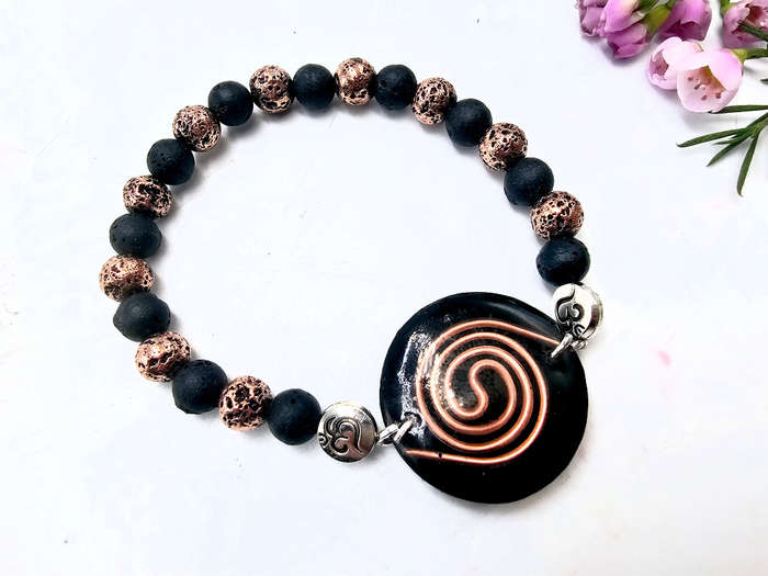 Tree Of Life Orgonite Bracelet With Copper Coil