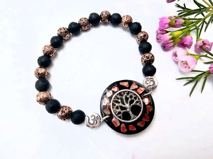 Tree Of Life Orgonite Bracelet With Copper Coil