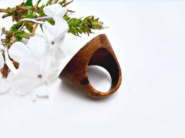 Wooden Ring OM Sign