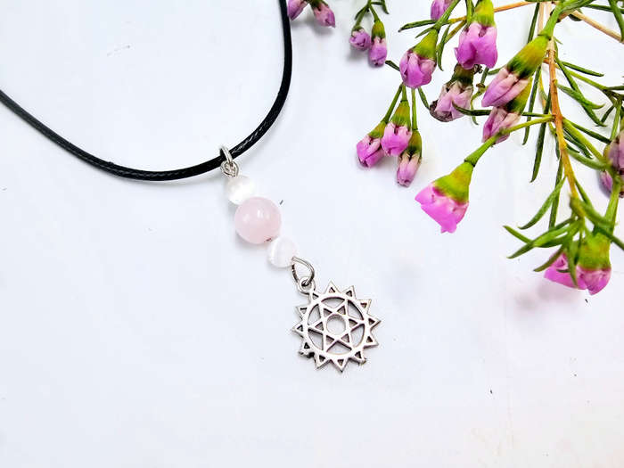 Heart Chakra Necklace - Rose Quartz
