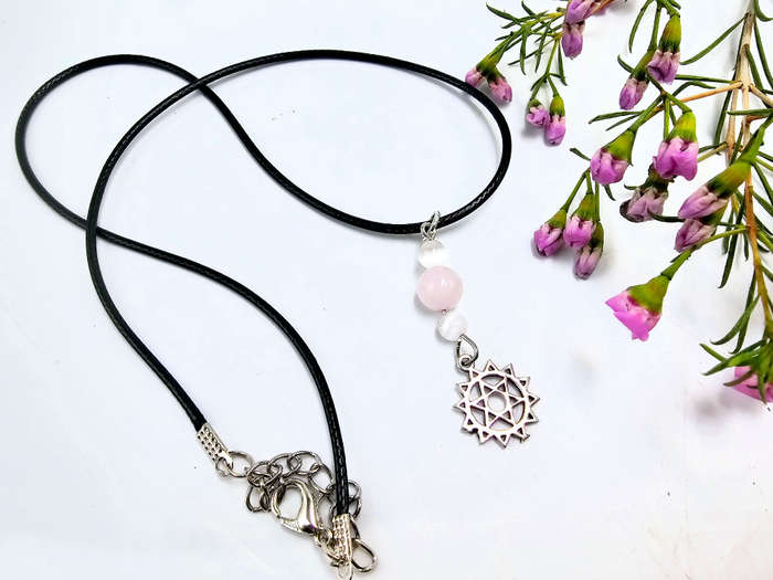 Heart Chakra Necklace - Rose Quartz