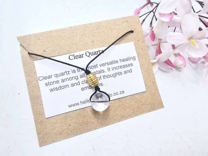Clear Quartz Sphere Necklace (10mm)
