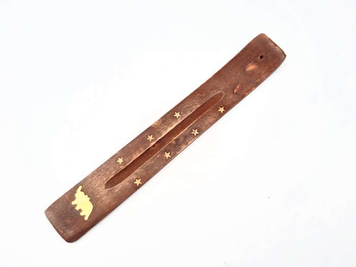 Elephant Incense holder Flat Wooden