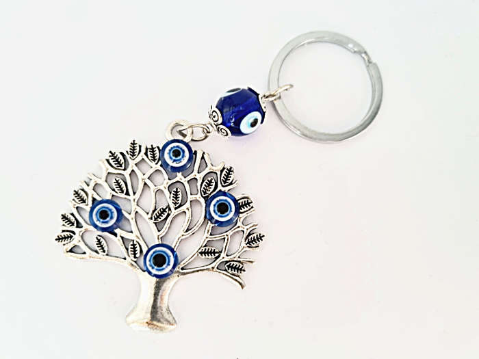 Tree Of Life Evil Eye Key Ring