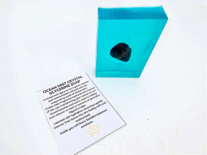 Ocean Mist  &amp; Sodalite Gem Glycerine Soap