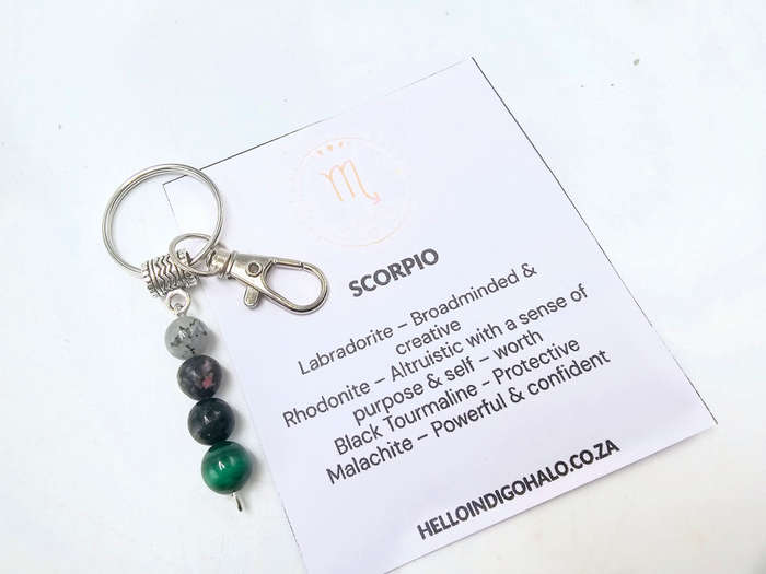 Scorpio Gemstone Key Ring