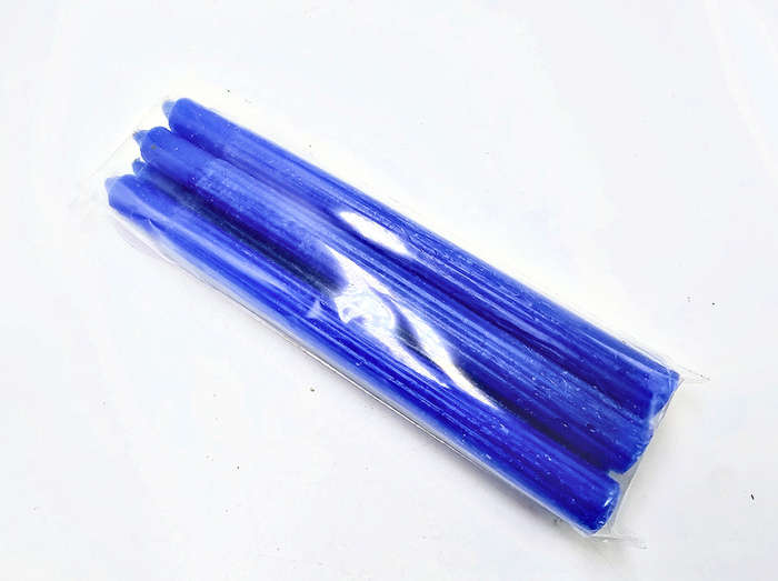 Blue Candles Solid 25cm - Pack of 6  (Understanding)