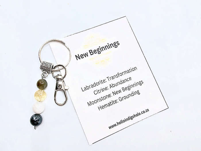 New Beginnings Gemstone Key Ring