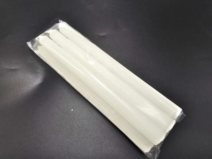 White Candles Solid 25cm - Pack of 6 (Cleansing)