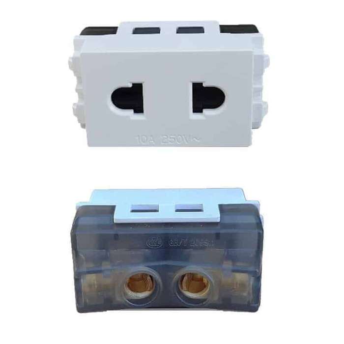 230VAC 2Pin EU | Keystone Wall Plate Insert | HTECH