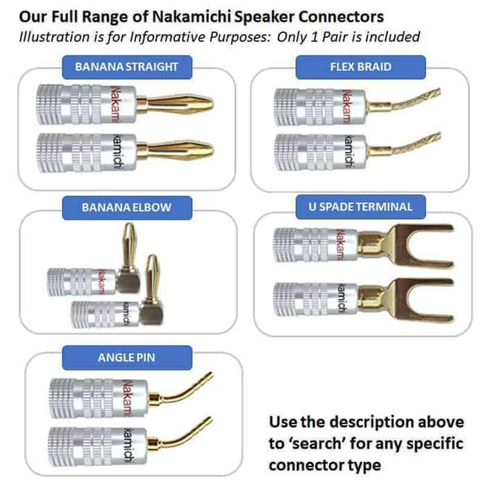 Nakamichi Speaker Connector U Spade Terminal Gold Plated - Pair