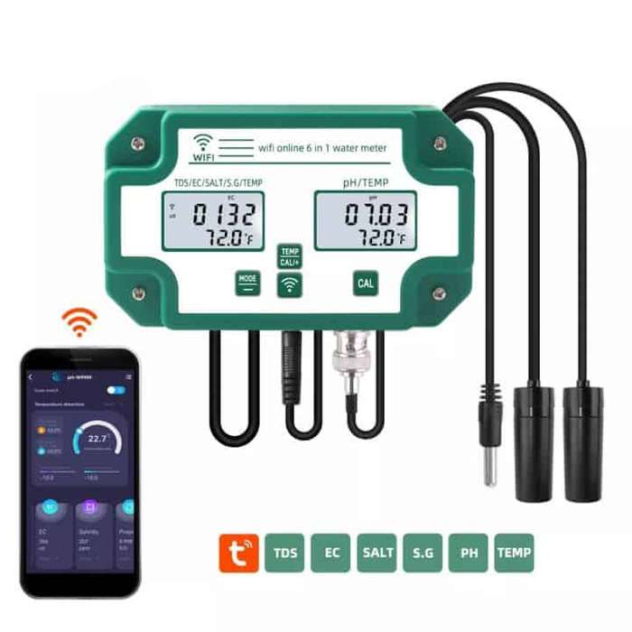 Smart Water Quality Detector| TDS EC Salt Temp Ph S.G | WiFi Tuya Smart Life