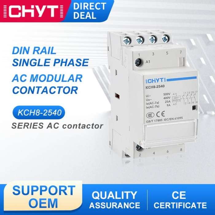 Relay Contactor 25A | Input 230VAC | Output Single 230VAC or 3 Phase 400VAC