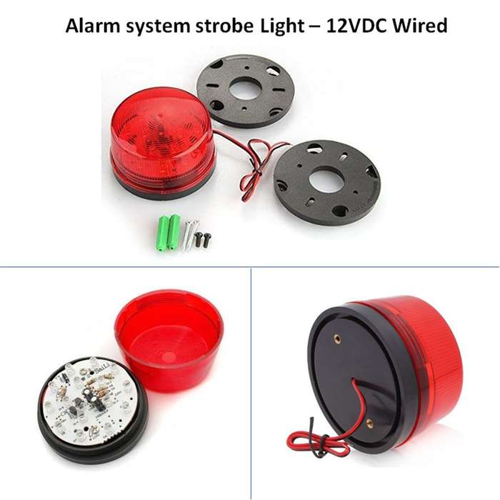 Strobe Light for Smart Alarms | Hi-Intensity LED Flash | 12VDC Wired