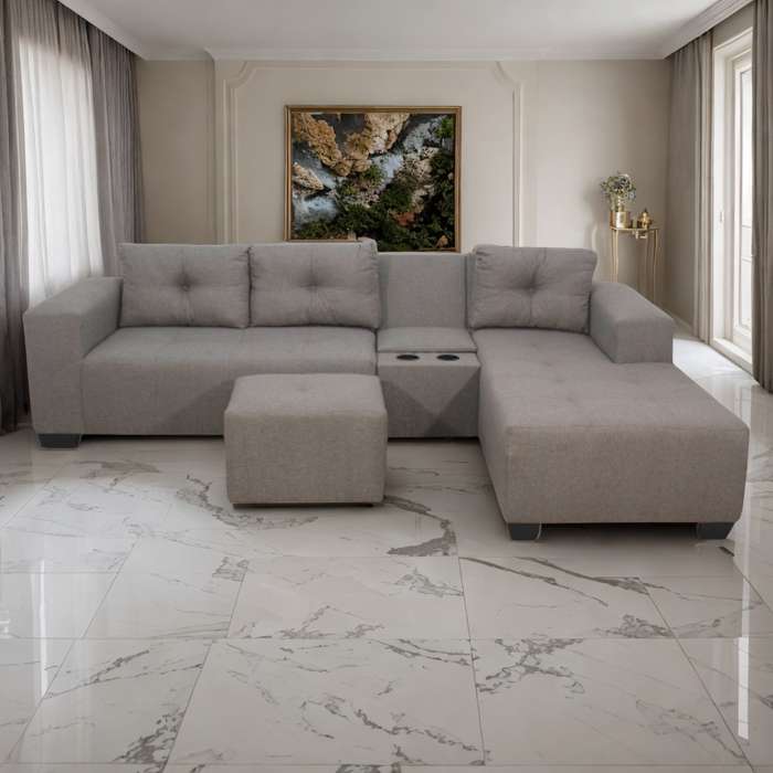 Chelsea Corner Couch - Light Grey - Right Hand