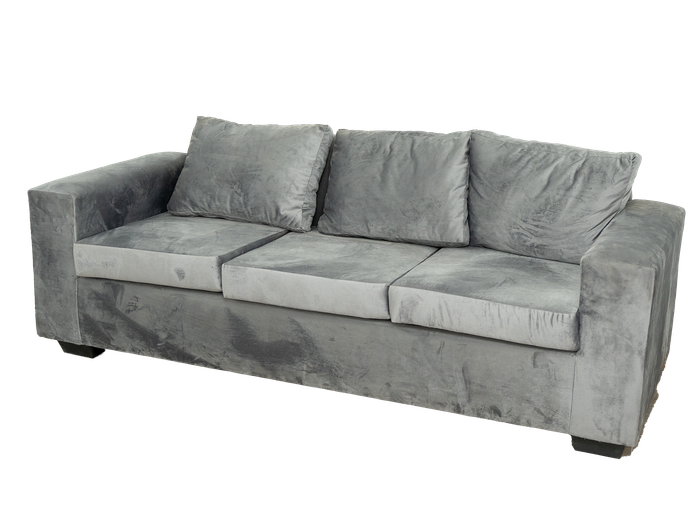 Jody 3 Seater Sofa - Grey Velvet