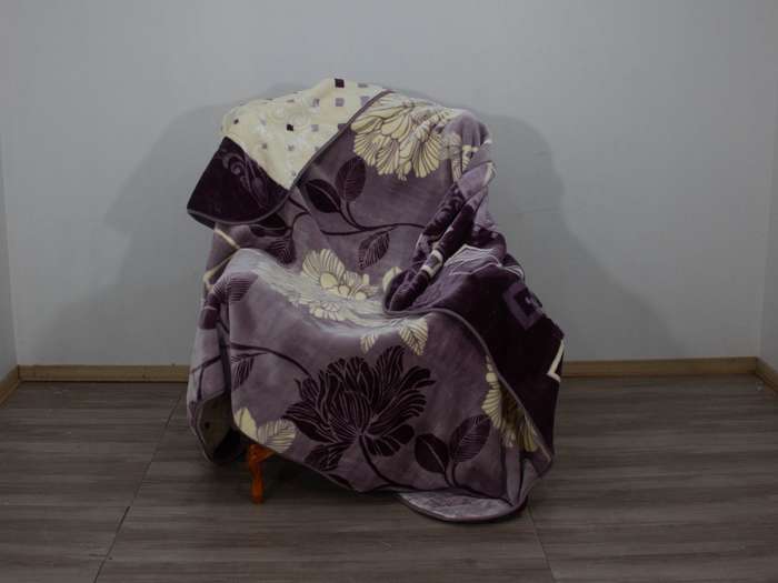 Paris Blanket - Purple Blocks - Queen