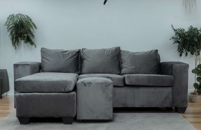 Andre 3 Seater Couch - Grey Velvet
