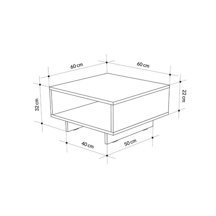 Hola Coffee Table White - Anthracite