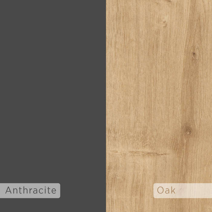 Fiona Bench - Sapphire Oak-Anthracite