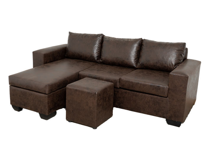 Andre 3 Seater Couch  Buffalo Brown