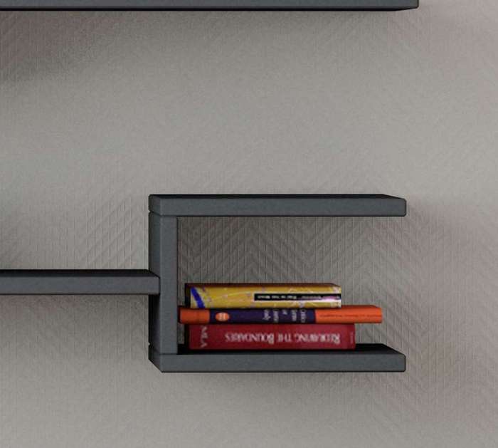 Fork Shelf Set Anthracite