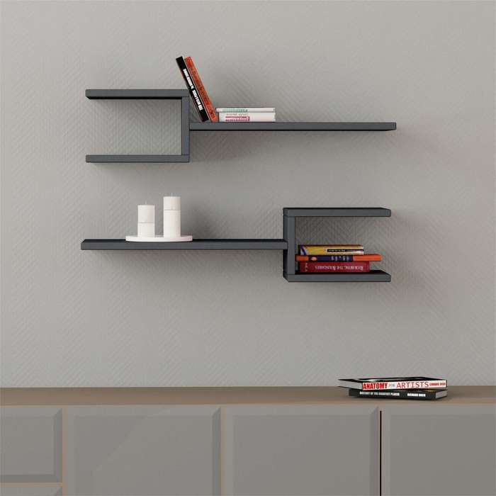 Fork Shelf Set Anthracite