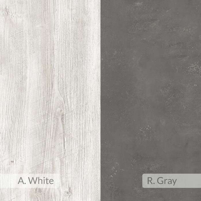 Part Corner Shelf Retro Grey - Ancient White
