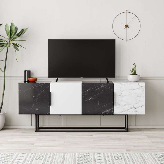 Tontini Tv Stand - Bendir - White - Bendir - Carrara