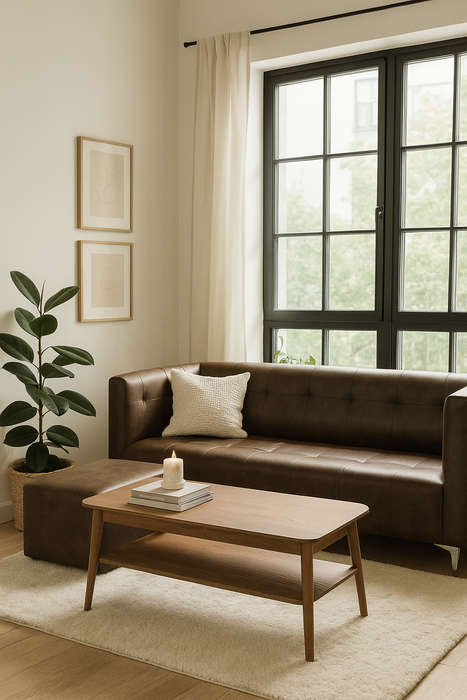 George 3 Seater Couch - Buffalo Brown